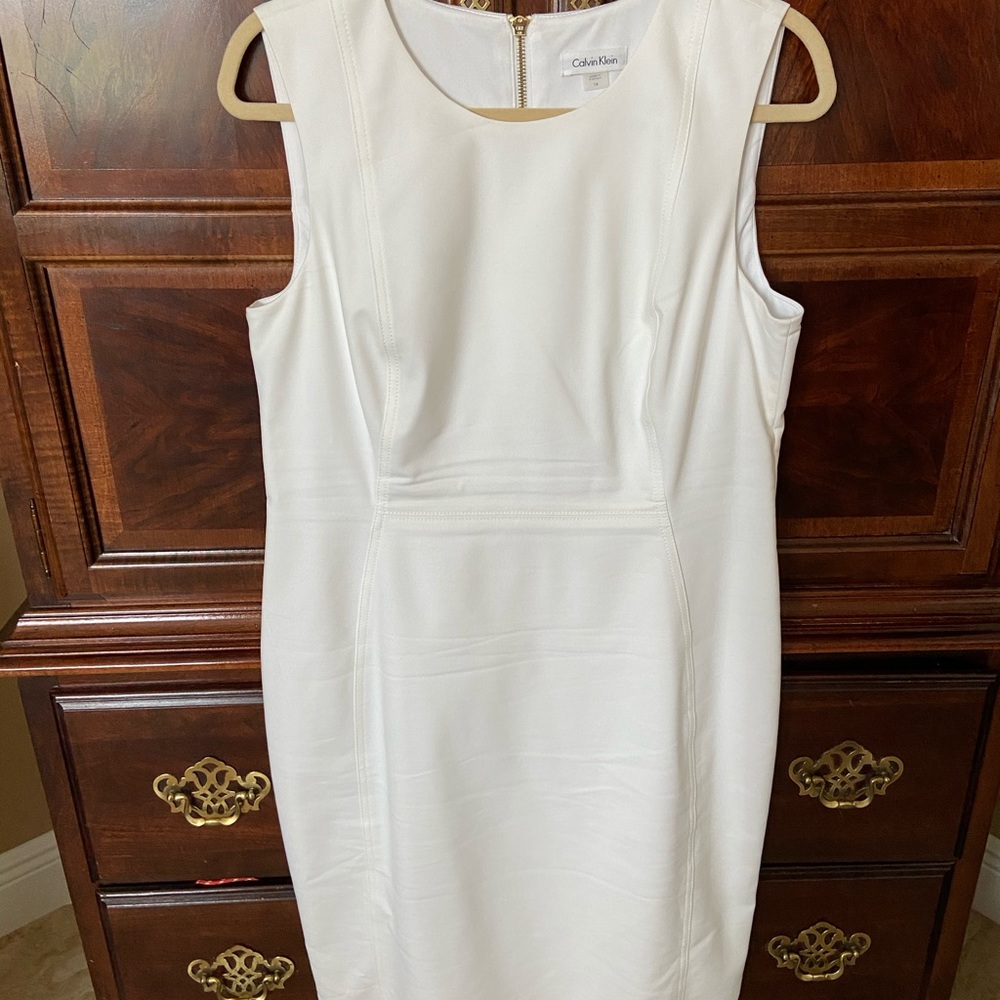 Calvin Klein gold zipper Dress